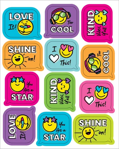 Vista 22 de Carson Dellosa Creatively Inspired 72 Calcomanías Motivacionales para Niños, 6 Hojas de Incentivos Arcoíris con Afirmaciones Positivas para Premios