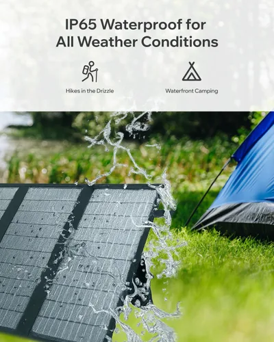 Vista 10 de Kit de panel solar plegable de 200 W, cargador solar portátil de 12