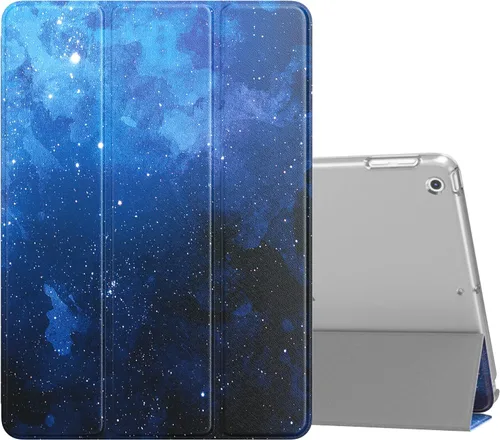Vista 16 de MoKo Funda para iPad 9.7 2018/2017 de 5ª/6ª Generación, Funda delgada y ligera con soporte, con protector trasero translúcido esmerilado para iPad