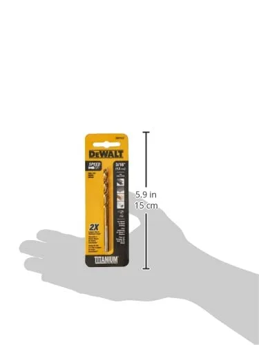 Vista 3 de DEWALT DW1312 - Broca helicoidal de titanio con punta aguzada (316 pulgadas)