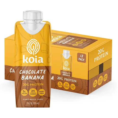 Vista 11 de Koia Batido de proteínas a base de plantas, grano de cacao, 0.71 onzas de proteína, 0.11 onzas de azúcar, 0.11 onzas de fibra prebiótica, 21