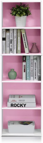 Vista 329 de Furinno - Estantería de cubos de 5 niveles serie Luder para libros y almacenamiento, color negro