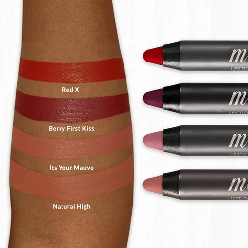 Vista 7 de VASANTI Lápiz labial Matte Crush (Berry First Kiss) Lápiz delineador de labios duradero y resistente al agua que no mancha Lápiz labial mate