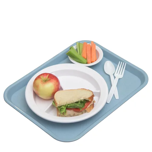 Vista 10 de Carlisle FoodService Products CT101403 Cafe Bandeja de plástico estándar para cafetería/comida rápida, certificado NSF, libre de BPA, 14 pulgadas