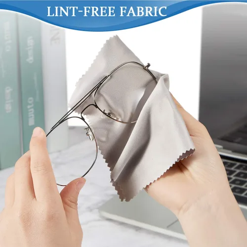 Vista 5 de Frienda 100 paños de limpieza de microfibra de 7 x 6 pulgadas, paños de limpieza ópticos de microfibra para teléfonos inteligentes, computadoras