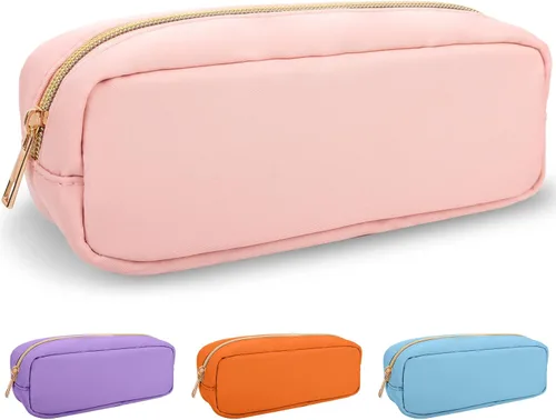 Vista 25 de izuzta Estuche de Maquillaje Pequeño y Delgado de Nylon Mini, cuadriculado, Chico, Viajes