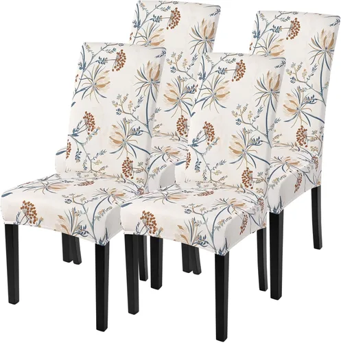 Vista 57 de SearchI - Juego de 2 fundas protectoras para sillas Parson de comedor, de elastano, súper ajuste, elástico, extraíble y lavable, para cocina