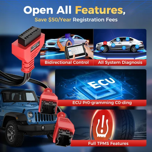 Vista 5 de Autel Adaptador original OBD2 12+8 para Chrysler OBD II, protocolo de pasarela de cable de derivación, derivación de seguridad universal 12 8