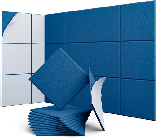 Vista 18 de Paneles acústicos hexagonales, paquete de 12 paneles de absorción de sonido de alta densidad de 12 x 10 x 0.4 pulgadas para mejorar la reducción
