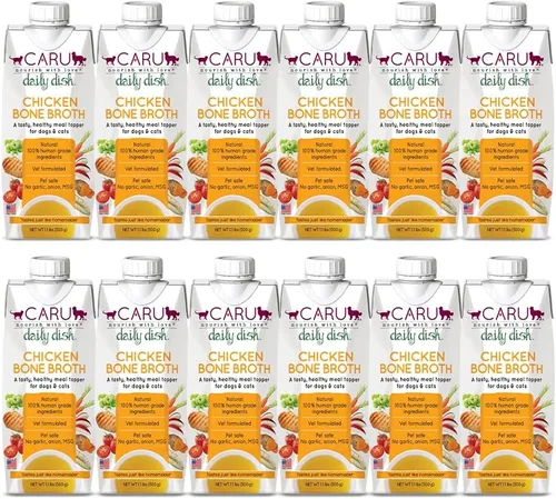Vista 8 de Caru - Caldo de Huesos de Res Diario - Complemento para Comida de Perros y Gatos - Respalda la Salud General de las Mascotas - Caldo para Verter