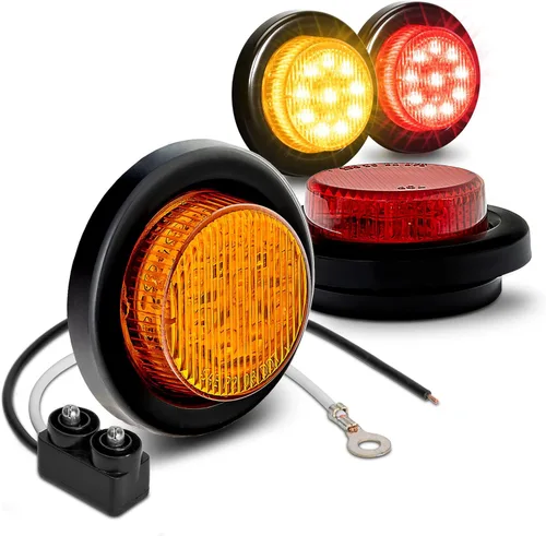 Vista 13 de TRUE MODS 2" - 10 luces LED redondas ámbar de 2 pulgadas y 12 V [reflector 2 en 1] [policarbonato] [DOT FMVSS 108] [SAE P2] [arandela y enchufes]