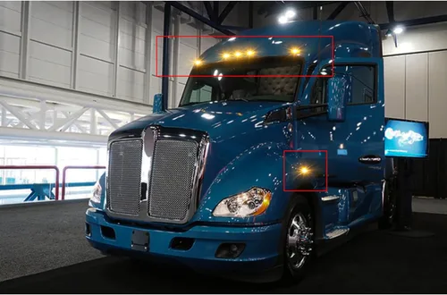 Vista 7 de Xotic Tech - Marcador de luz LED para techo de cabina de techo de cabina, compatible con Kenworth T680 2015-2017, T880 2015