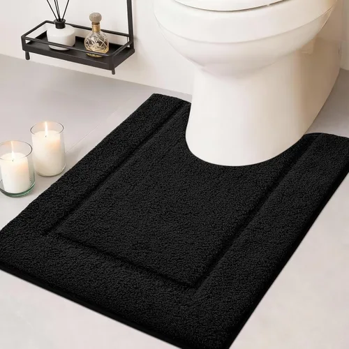 Vista 15 de Alfombras de baño de 24 x 17 pulgadas, microfibra extra suave y absorbente, parte trasera antideslizante, secado rápido, lavable a máquina, tapetes