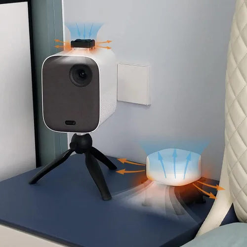 Vista 2 de Ventilador USB dual de 1.575 pulgadas con 3 velocidades ajustables de 5 V, mini ventilador de computadora, ventilador silencioso compatible con PC