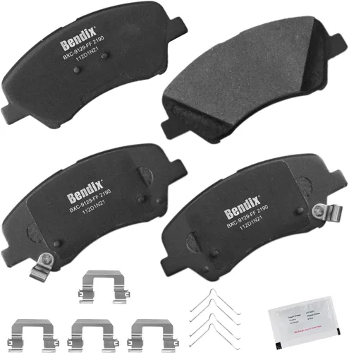 Vista 240 de Pastillas de Freno Delanteras Cerámicas Bendix Priority1 CFC430A para Modelos Selectos INFINITI G35, I30, Nissan 350Z, Altima, Juke, Maxima, Sentra