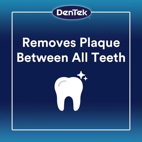 Vista 3 de DenTek Complete Clean - Púas de hilo dental de fácil alcance, sin romper y sin triturar, 75 unidades (el paquete puede variar)