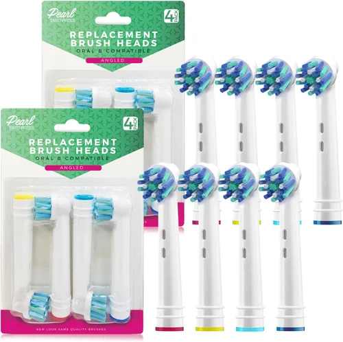 Vista 3 de Cabezales de cepillo de repuesto compatibles con cepillo de dientes eléctrico Oral B Braun, 16 paquetes de cepillos genéricos surtidos para Oralb, 8