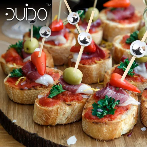 Vista 5 de Palillos de cóctel – (paquete de 120) palillos de dientes de perlas plateadas de 4.75 pulgadas para aperitivos, palillos de dientes elegantes