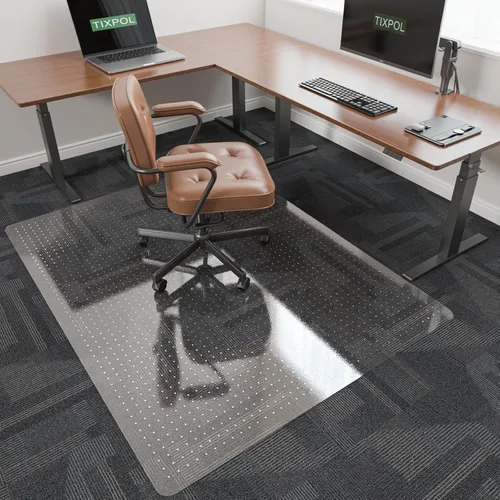 Vista 16 de Chair Mat for Carpet, 36" x 48" Office Chair Mat for Carpeted Floors, Non-Slip Carpet Protector Floor Mat with Grips, Plastic Heavy-Duty Rolling