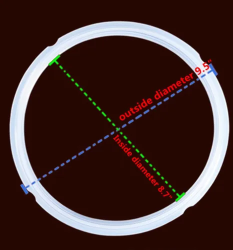 Vista 4 de Kit de sellador de válvula flotante de anillo de junta de sellado para olla a presión de repuesto 5 QT 6 cuartos de galón modelos