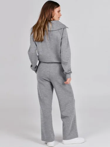 Vista 4 de ANRABESS - Conjunto de 2 piezas para mujer, sudadera de gran tamaño, pantalones deportivos, moderno, a juego, para descanso, otoño