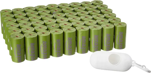 Vista 17 de AmazonBasics Bolsas Mejoradas para Desechos de Perro con Dispensador y Clip para Correa - 270 Unidades, Mango Brasileño