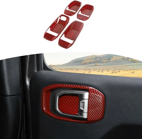 Vista 13 de RT-TCZ para Jeep JL Cubierta de Manija Interior de Puerta para Jeep Wrangler JL JLU Gladiator JT 2018-Actualidad Accesorios de Interior Amarillo 4