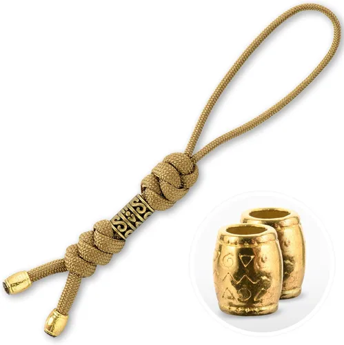 Vista 25 de M-Tac Skull Knife Lanyard with Bead – Paracord Lanyard for Knives & EDC – Tactical Knife Fob Pull Cord – Durable Paracord