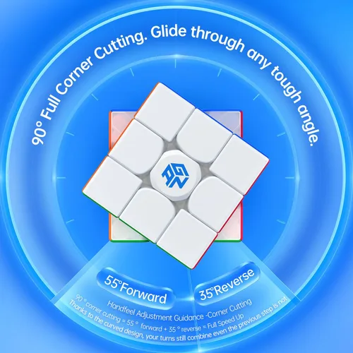 Vista 5 de GAN 356 R S 2, 3x3 Speed Cube Gans Classic No Magnético Magic Cube Rompecabezas Práctica Resolver Núcleo en forma de ala 2.0, Corte de esquina