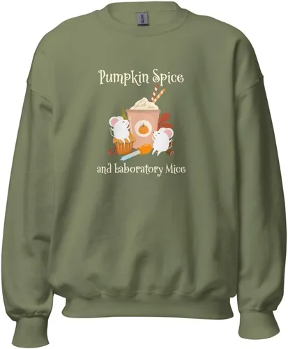 Sudadera con diseño de calabaza y ratones de laboratorio, divertido regalo de otoño para científicos, técnicos de laboratorio, profesores de