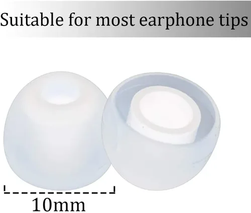 Vista 2 de Bluecell 10 pares pequeños de silicona de color transparente de repuesto para Audio-Technica Skullcandy Monster Sony Ultimate Ears Sharp Sennheiser