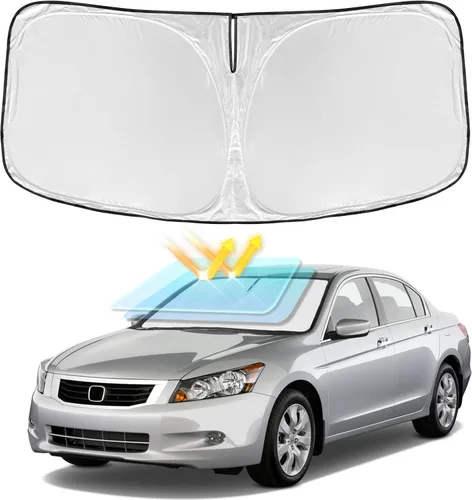 Vista 204 de Parasol de 2025 capas para parabrisas, ajuste personalizado, tela 240T, parasol retráctil que bloquea los rayos ultravioletas, accesorios