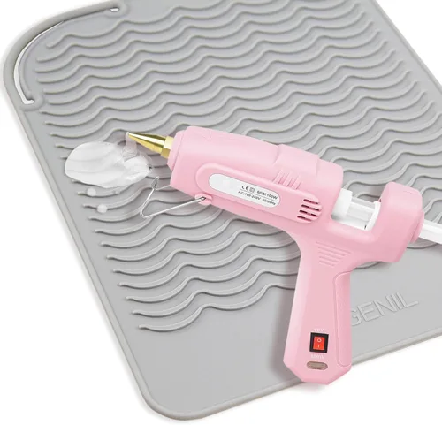 Vista 9 de ANGENIL Alfombrilla de Silicona Grande Resistente al Calor Manga Almohadilla para Alisador de Cabello Rizadores Herramientas de Peinado, Alfombrilla