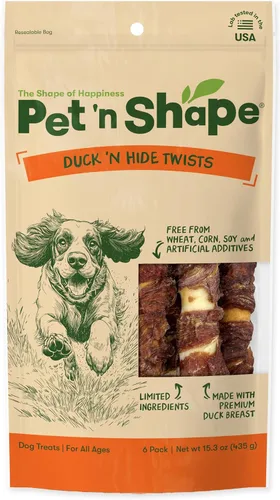 Vista 10 de Pet 'n Shape Chik 'n Hide Twist - Golosinas naturales envueltas en pollo para perros, grandes, 6