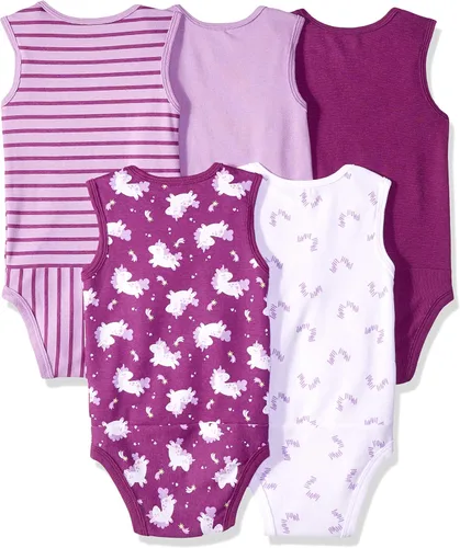 Vista 2 de Hanes Body unisex para bebé sin mangas Ultimate Flexy para niños y niñas paquete de 5
