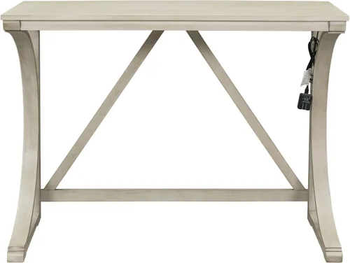 Vista 7 de Juego de mesa de comedor de 3 piezas con altura de mostrador, juego de comedor de madera maciza con 2 taburetes tapizados, mesa de comedor