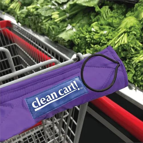 Vista 2 de Funda segura para mango de carrito de compras, colores brillantes, paquete de 3