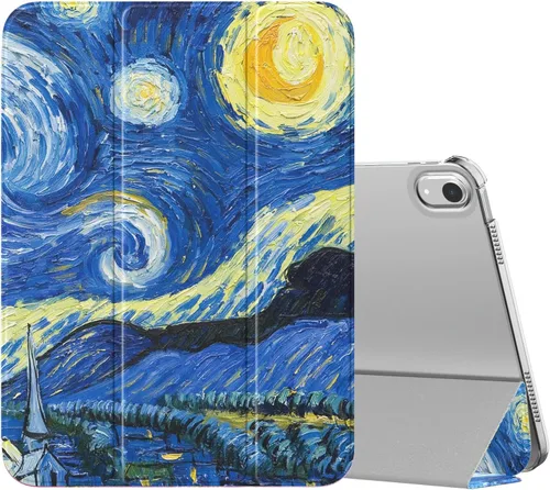 Vista 39 de MoKo Funda para iPad (A16) de 11ª generación de 11 pulgadas 2025, funda para iPad de 10.9 pulgadas 2022, carcasa trasera translúcida de Plateado