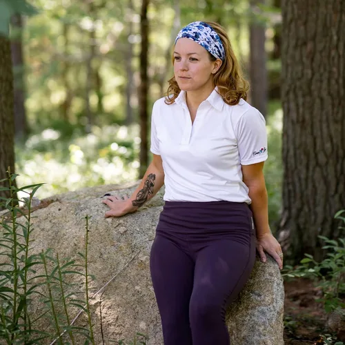 Vista 5 de Anni Lyn Sportswear Polo Cool Breeze para mujer Blanco sólido