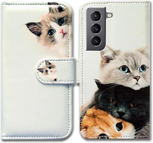 Vista 21 de Bcov Funda para Galaxy S22 Plus, funda de piel con tapa y soporte para tarjeta y soporte para Samsung Galaxy S22 Plus 5G / S22+