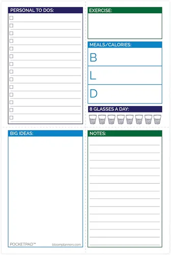 Vista 2 de Bloc de notas para planificación Bloom Daily Planners 6 x 9, 6" x 9" bloque de bolsillo