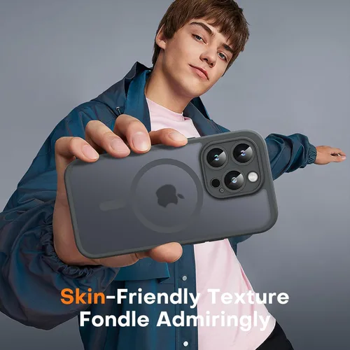 Vista 5 de TOCOL Funda magnética 3 en 1 para iPhone 15 Pro Max, mejorada [protección completa de la cámara] con 2 protectores de pantalla, compatible