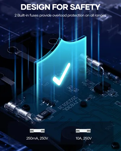 Vista 3 de Probador de Voltaje Multímetro Digital, Assark 2000 Cuentas Multímetro Mide Voltaje CA CC Corriente CC, Probador Medidor Prueba Voltios Ohmios