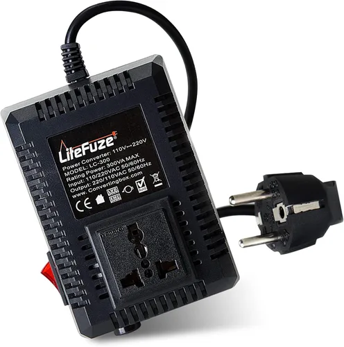 Vista 10 de LiteFuze, convertor de voltaje alto/bajo para viaje. Cable EE.UU.