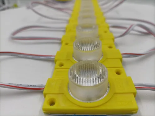 Vista 5 de Q QINGCHEN Módulo LED blanco cálido 3000K 12V con lente 2.0W para caja de luz con cinta adhesiva trasera (paquete de 20 unidades)