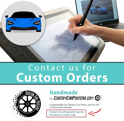 Vista 6 de Custom Car Posters Handmade Poster compatible with Dodge Ram 1500 (2009-2012) 4th Generation Print Wall Art Décor - 11x14 Satin Print (Unframed)