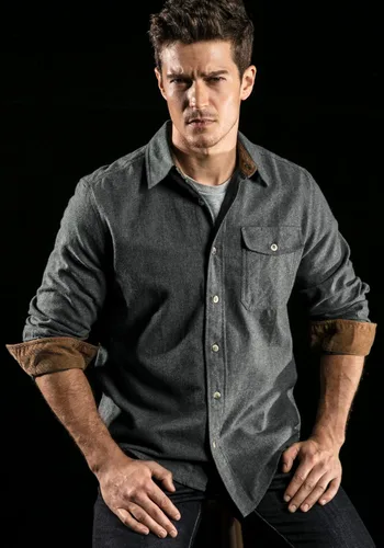 Vista 9 de CQR - Camisa de franela de algodón a cuadros con botones y manga larga para hombre, algodón cepillado suave, camisa de estilo informal