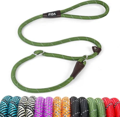 Vista 24 de Fida - Correa antideslizante duradera, correa resistente de presilla de 6 pies x 1/2 pulgada, cómoda correa de entrenamiento para perros grandes
