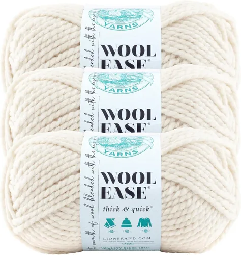 Vista 72 de Lion Brand Yarn - Ovillo de lana Wool-Ease Thick & Quick color fuerza aérea