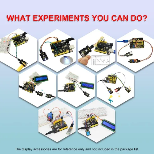 Vista 4 de KEYESTUDIO Kit de inicio de 48 módulos de sensores para Arduino con LCD, relé de 5 V, sonido, módulos LED, servomotor, movimiento, sensor